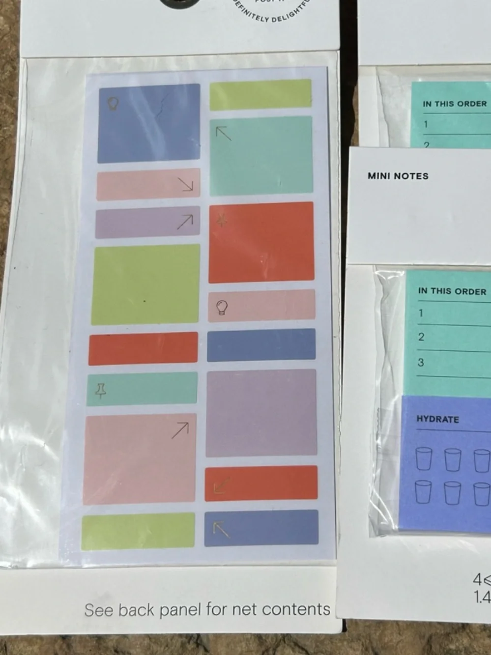 Noted by Post-it Colorful Translucent Planner Planning Stickers & Mini Notes NEW